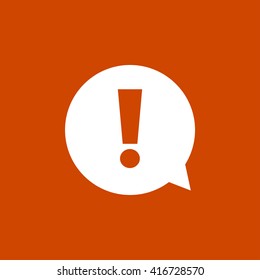  Exclamation mark.  Exclamation mark. Hazard warning symbol. Flat design style. Vector EPS 10.