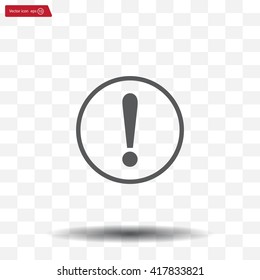 Exclamation mark. Exclamation mark. Hazard warning symbol. Flat design style. Vector EPS 10.
