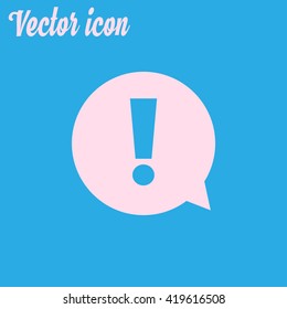  Exclamation mark.  Exclamation mark. Hazard warning symbol. Flat design style. Vector EPS 10.