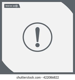 Exclamation mark. Exclamation mark. Hazard warning symbol. Flat design style. Vector EPS 10.