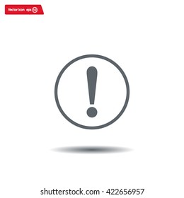 Exclamation mark. Exclamation mark. Hazard warning symbol. Flat design style. Vector EPS 10.