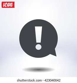  Exclamation mark.  Exclamation mark. Hazard warning symbol. Flat design style. Vector EPS 10.