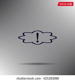Exclamation mark. Exclamation mark. Hazard warning symbol. Flat design style. Vector EPS 10.