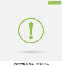 Exclamation mark. Exclamation mark. Hazard warning symbol. Flat design style. Vector EPS 10.