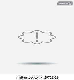 Exclamation mark. Exclamation mark. Hazard warning symbol. Flat design style. Vector EPS 10.