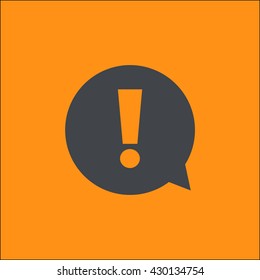  Exclamation mark.  Exclamation mark. Hazard warning symbol. Flat design style. Vector EPS 10.