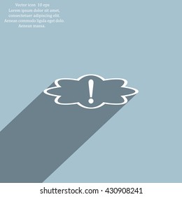 Exclamation mark. Exclamation mark. Hazard warning symbol. Flat design style. Vector EPS 10.