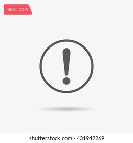 Exclamation mark. Exclamation mark. Hazard warning symbol. Flat design style. Vector EPS 10.
