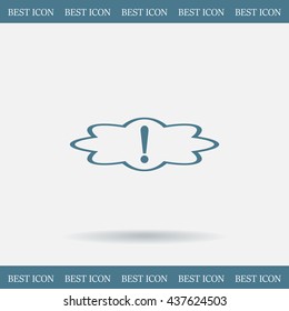Exclamation mark. Exclamation mark. Hazard warning symbol. Flat design style. Vector EPS 10.