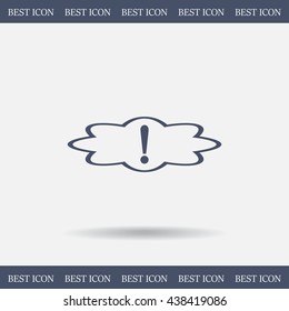 Exclamation mark. Exclamation mark. Hazard warning symbol. Flat design style. Vector EPS 10.