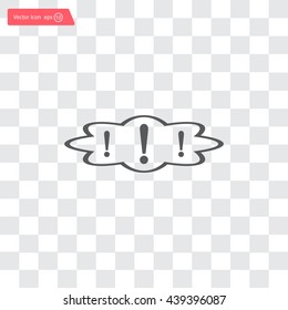 Exclamation mark. Exclamation mark. Hazard warning symbol. Flat design style. Vector EPS 10.