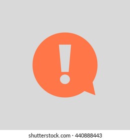  Exclamation mark.  Exclamation mark. Hazard warning symbol. Flat design style. Vector EPS 10.