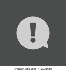  Exclamation mark.  Exclamation mark. Hazard warning symbol. Flat design style. Vector EPS 10.