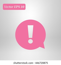  Exclamation mark.  Exclamation mark. Hazard warning symbol. Flat design style. Vector EPS 10.