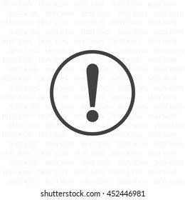 Exclamation mark. Exclamation mark. Hazard warning symbol. Flat design style. Vector EPS 10.