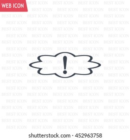 Exclamation mark. Exclamation mark. Hazard warning symbol. Flat design style. Vector EPS 10.