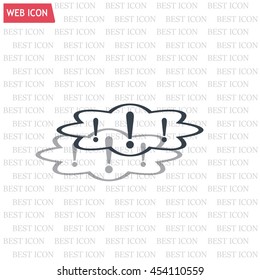 Exclamation mark. Exclamation mark. Hazard warning symbol. Flat design style. Vector EPS 10.