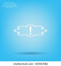 Exclamation mark. Exclamation mark. Hazard warning symbol. Flat design style. Vector EPS 10.