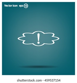 Exclamation mark. Exclamation mark. Hazard warning symbol. Flat design style. Vector EPS 10.