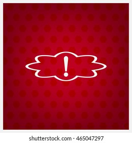 Exclamation mark. Exclamation mark. Hazard warning symbol. Flat design style. Vector EPS 10.