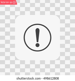 Exclamation mark. Exclamation mark. Hazard warning symbol. Flat design style. Vector EPS 10.