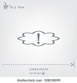 Exclamation mark. Exclamation mark. Hazard warning symbol. Flat design style. Vector EPS 10.