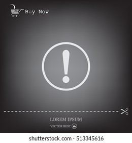 Exclamation mark. Exclamation mark. Hazard warning symbol. Flat design style. Vector EPS 10.