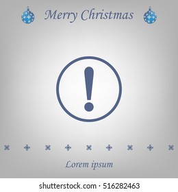 Exclamation mark. Exclamation mark. Hazard warning symbol. Flat design style. Vector EPS 10.