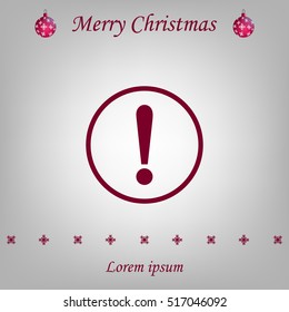 Exclamation mark. Exclamation mark. Hazard warning symbol. Flat design style. Vector EPS 10.