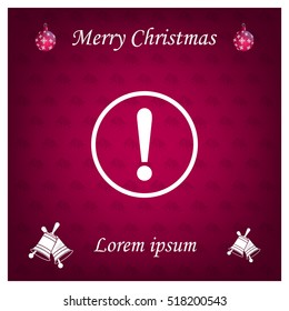 Exclamation mark. Exclamation mark. Hazard warning symbol. Flat design style. Vector EPS 10.