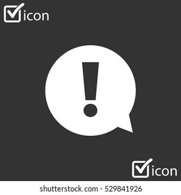  Exclamation mark.  Exclamation mark. Hazard warning symbol. Flat design style. Vector EPS 10.