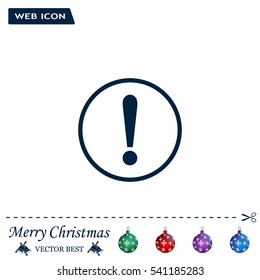Exclamation mark. Exclamation mark. Hazard warning symbol. Flat design style. Vector EPS 10.