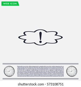 Exclamation mark. Exclamation mark. Hazard warning symbol. Flat design style. Vector EPS 10.