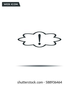 Exclamation mark. Exclamation mark. Hazard warning symbol. Flat design style. Vector EPS 10.