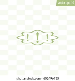 Exclamation mark. Exclamation mark. Hazard warning symbol. Flat design style. Vector EPS 10.