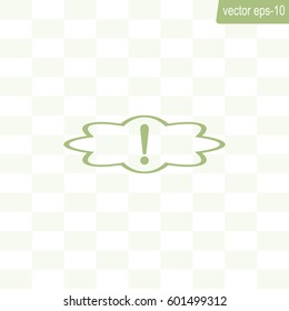 Exclamation mark. Exclamation mark. Hazard warning symbol. Flat design style. Vector EPS 10.