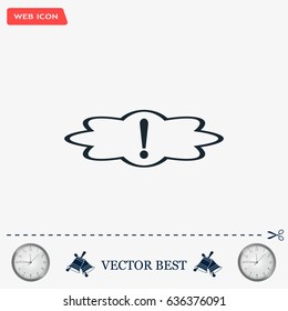 Exclamation mark. Exclamation mark. Hazard warning symbol. Flat design style. Vector EPS 10.