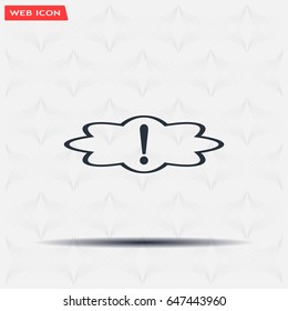 Exclamation mark. Exclamation mark. Hazard warning symbol. Flat design style. Vector EPS 10.