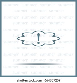 Exclamation mark. Exclamation mark. Hazard warning symbol. Flat design style. Vector EPS 10.