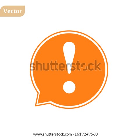 Exclamation mark. Exclamation mark. Hazard warning symbol. Flat design style. Vector EPS 10