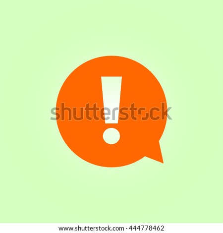  Exclamation mark.  Exclamation mark. Hazard warning symbol. Flat design style. Vector EPS 10.