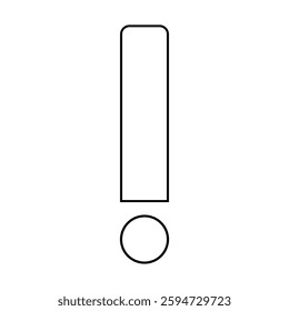 Exclamation mark icon. Alert symbol vector. Minimal warning design. Simple geometric shape. EPS 10.