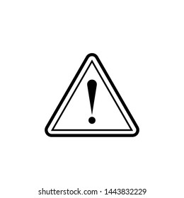 Exclamation Mark Icon. Attention, Caution, Alert, Error or Risk in Simple Vector Sign & Trendy Symbol for Design and Websites, Presentation or Mobile Application. 