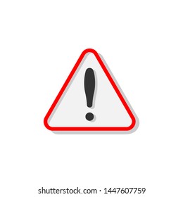 Exclamation Mark Icon. Attention, Caution, Alert, Error or Risk in Simple Vector Sign & Trendy Symbol for Design and Websites, Presentation or Mobile Application.