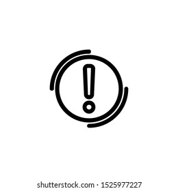 Exclamation Mark Icon. Attention, Caution, Alert, Error or Risk in Simple Vector Sign & Trendy Symbol for Design and Websites, Presentation or Mobile Application.
