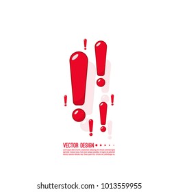 Exclamation mark icon. Attention sign icon. Hazard warning symbol in white background. vector