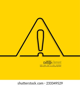 Exclamation mark icon. Attention sign icon. Hazard warning symbol  in yellow background. vector