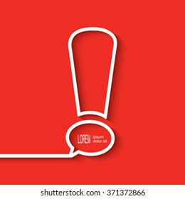 Exclamation mark icon. Attention sign icon 