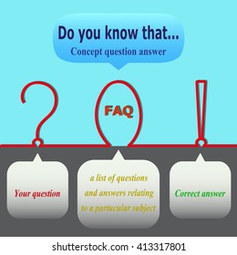 Exclamation mark icon. Attention sign icon. Question mark icon. Help symbol. FAQ sign. Concept question answer. Vector illustration. Ask a question to get an answer.  Timeline Infographic.