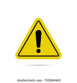 Exclamation mark icon. Attention sign icon. Hazard warning symbol. vector